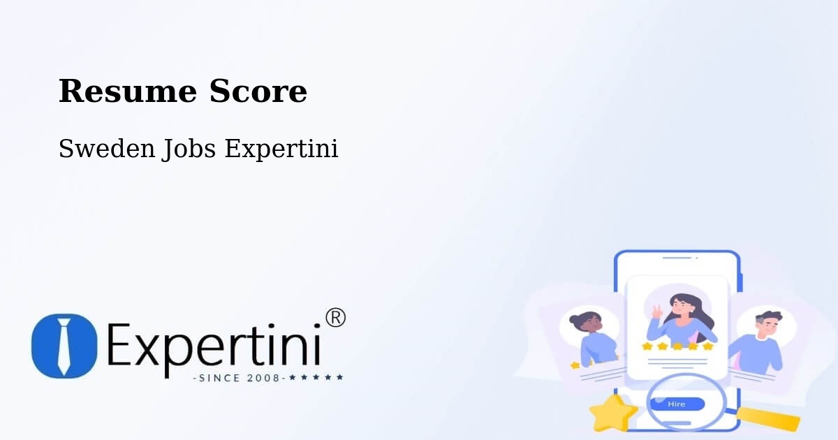 Resume Score & Job Description Match Tool – Piteå - Sweden Jobs Expertini